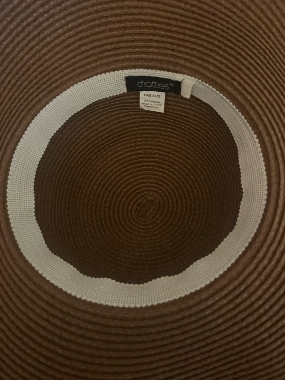 chatties Brown Braided Wide Brim Straw Sun Hat - Picture 4 of 5